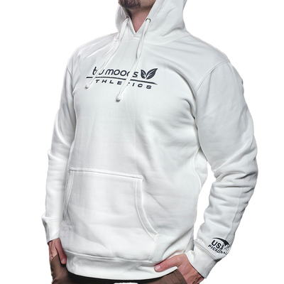 Tru Moods Sweatshirt -White Black Leaf Logo